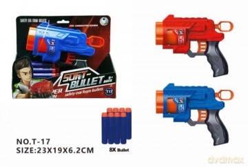 Pistolet na strzałki + 8 strzałek T-17 mix