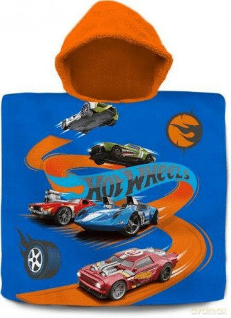 Poncho kąpielowe 60x120 cm bawełna Hot Wheels HW00013 Kids Euroswan