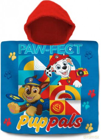 Poncho kąpielowe 60x120 cm bawełna PAW PATROL Psi Patrol PW19924 Kids Euroswan