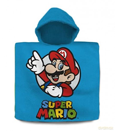 Poncho kąpielowe 60x120 cm bawełna Super Mario NO-512P Kids Euroswan