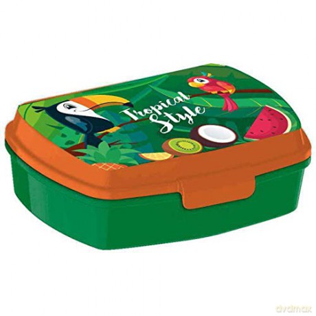 Pudełko śniadaniowe PVC 20x8 cm Tucan Tropical Style KL10576 Kids Euroswan