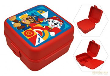 Pudełko śniadaniowe z przegródkami 14x14x8 cm PAW PATROL Psi Patrol BPA Free PW19925 Kids Euroswan