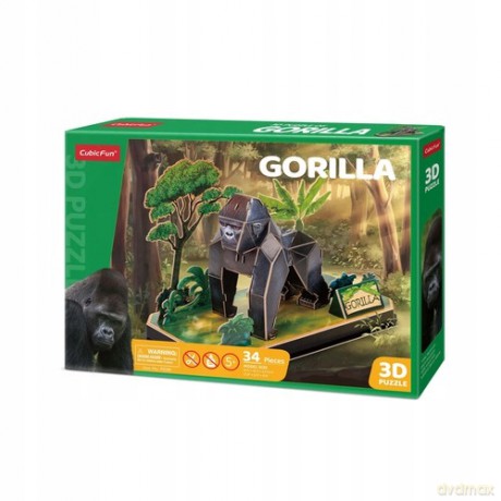 Puzzle 3D Zwierzęta Goryl 859H Cubic Fun [PUZZLE]