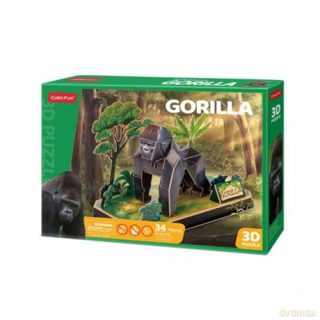 Puzzle 3D Zwierzęta Goryl 859H Cubic Fun [PUZZLE]