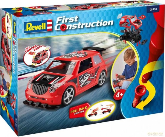 Revell 00910 First Construction Auto do składania Rallye Car TEAM TURBO