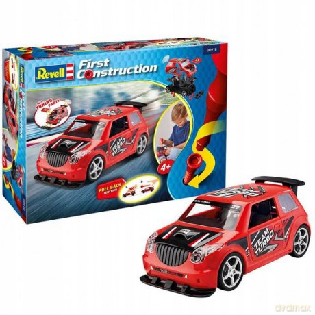Revell 00910 First Construction Auto do składania Rallye Car TEAM TURBO