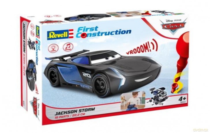 Revell 00921 First Construction Auto do składania Jackson Storm światło i dźwięk