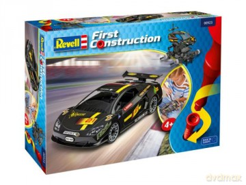 Revell 00923 First Construction Auto do składania Racing Car black