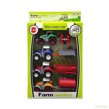 Traktor z maszynami 4 sztuki zestaw 1004129