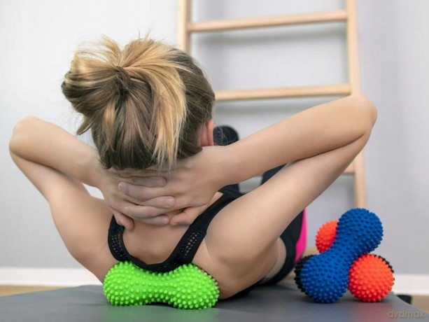Wałek do masażu i rehabilitacji duoball 15,5 cm czarny Tullo