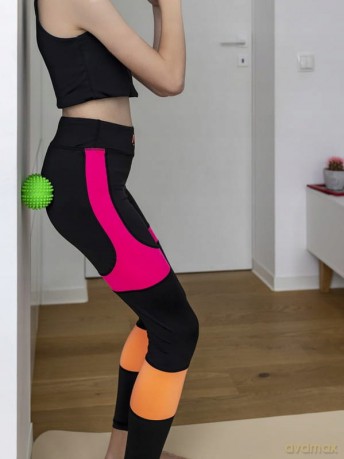 Wałek do masażu i rehabilitacji duoball 15,5 cm czarny Tullo
