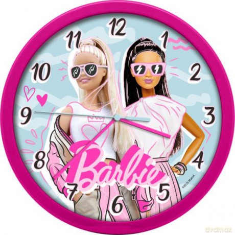 Zegar ścienny Wall clock 25 cm Barbie BB00014 Kids Euroswan
