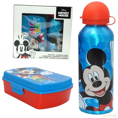 Zestaw Bidon aluminiowy + śniadaniówka Myszka Miki. Mickey Mouse MK30007 Kids Euroswan