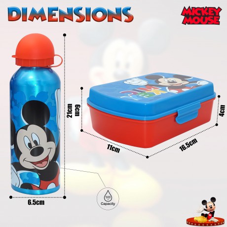 Zestaw Bidon aluminiowy + śniadaniówka Myszka Miki. Mickey Mouse MK30007 Kids Euroswan