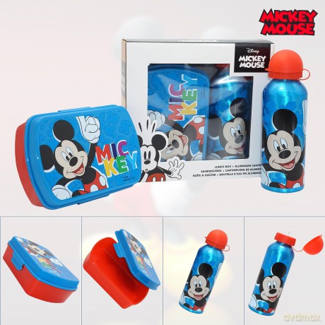 Zestaw Bidon aluminiowy + śniadaniówka Myszka Miki. Mickey Mouse MK30007 Kids Euroswan