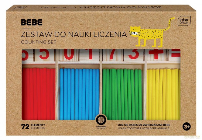 Zestaw do nauki liczenia, drewniany BB Kids [GRA]
