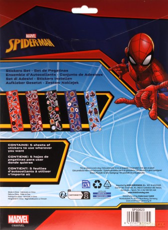 Zestaw naklejek - 58 szt. Spiderman SP50023 Kids Euroswan