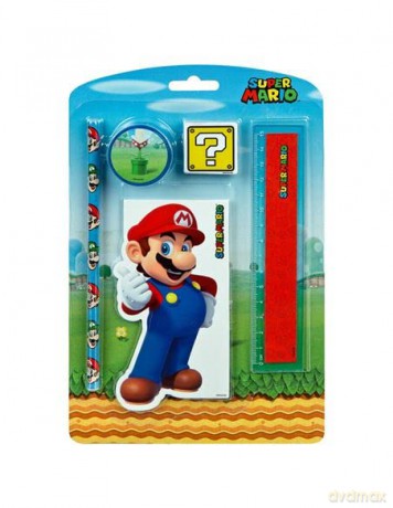 Zestaw piśmienniczy 5 el. Super Mario SUMB0216 Kids Euroswan