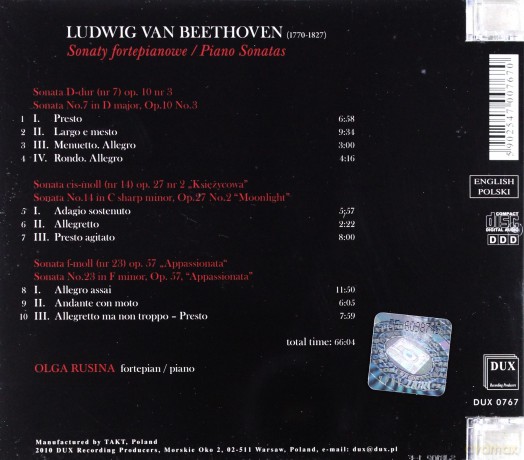 Ludwig van Beethoven - Olga Rusin [CD]