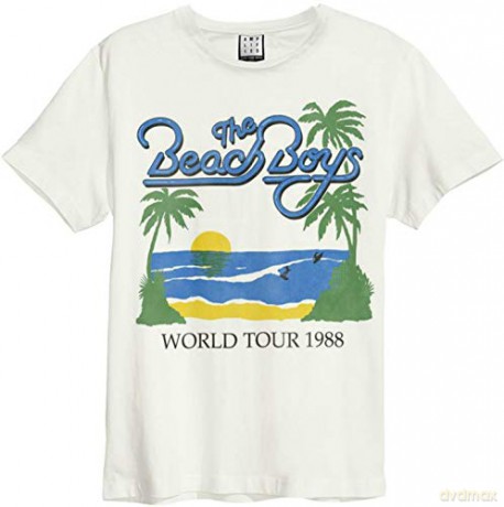 Beach Boys: Beach Boys 1988 Tour Amplified Medium Vintage White T Shirt
