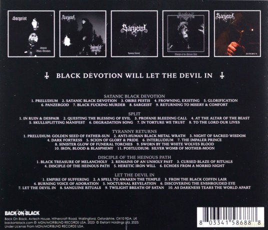 Sargeist: Black Devotion Will Let The Devil In [5CD]