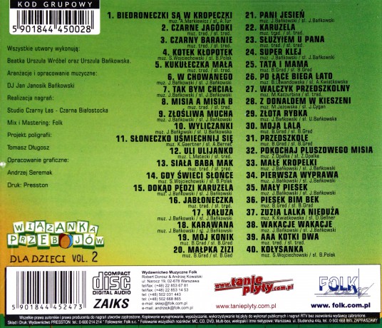 Wiązanka przebojów dla dzieci część 1 i 2 Pakiet [2CD]