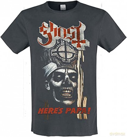 Ghost: Ghost Heres Papa Amplified Medium Vintage Charcoal T Shirt