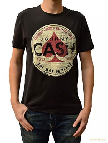 Johnny Cash: Johnny Cash - The Man In Black Amplified Xx Large Vintage Charcoal T Shirt