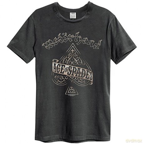Motorhead: Motorhead Ace Of Spades Amplified Large Vintage Charcoal T Shirt