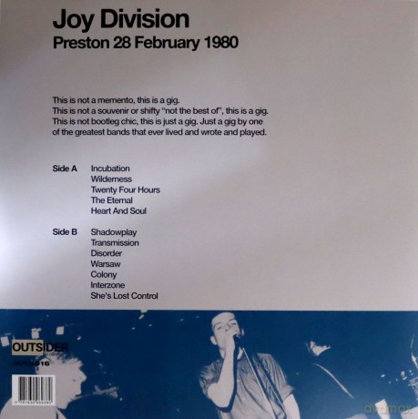 Joy Division: Preston 28 February 1980 (Translucent Blue) [Winyl]