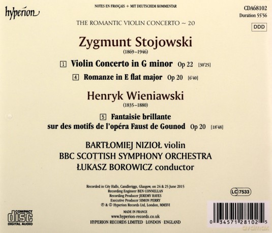 Niziolbbc Ssoborowicz: Stojowskiviolin Concertos [CD]