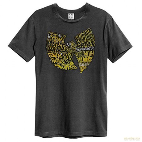 Wu Tang Clan: Wu Tang Clan - Graffiti Logo Amplified Small Vintage Charcoal T Shirt