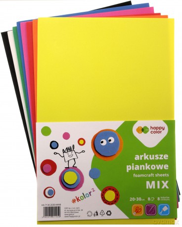 Arkusze piankowe mix A4 8 szt