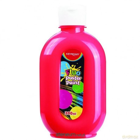 Farba plakatowa fluorescencyjna czerwona 300ml