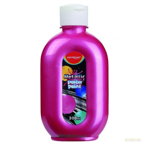 Farba plakatowa metaliczna czerwona 300ml