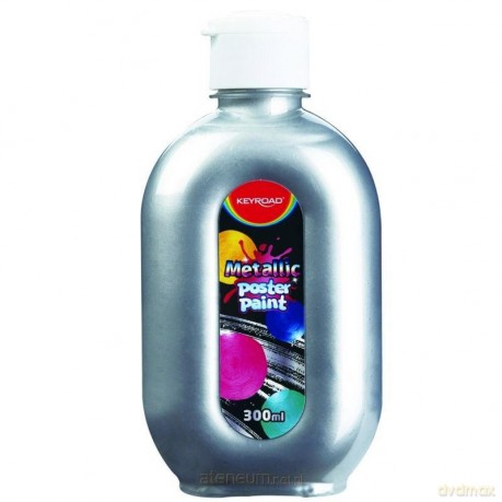 Farba plakatowa metaliczna srebrna 300ml