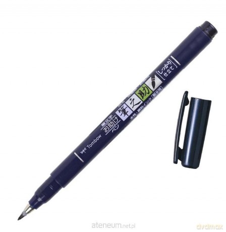 Flamaster brush pen Fudenosuke czarny tw 1 (6 szt)