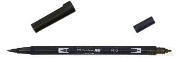 Flamaster dwustronny akwarelowy black (6 szt)
