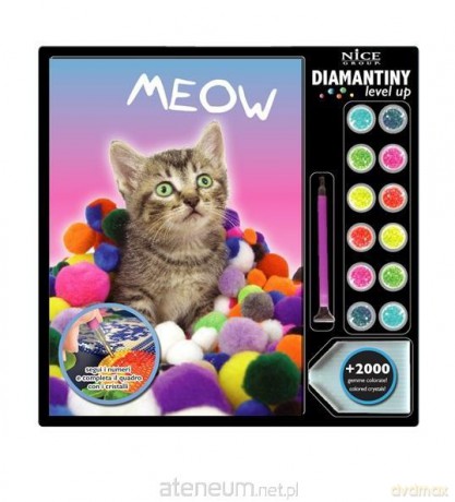 Mozaika diamentowa Level Up - Kotek Meow
