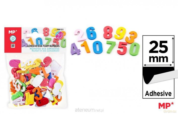 Naklejki z pianki EVA numerki małe