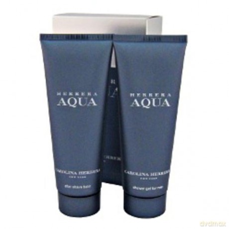 Carolina Herrera Aqua Zestaw - balsam po goleniu 75ml + żel pod prysznic 75ml (56227) [KOSMETYKI]