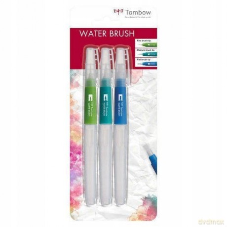 Pędzel wodny Water Brush różne końcówki 3 szt