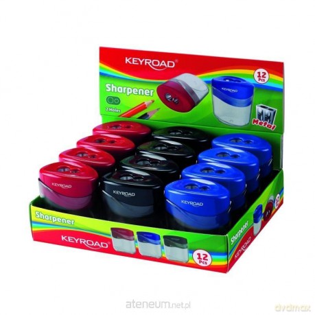 Temperówka plastikowa podwójna pojemnik (12 szt)