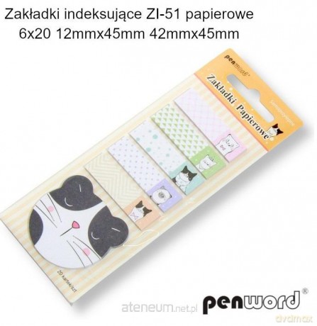 Zakładki indeksujące 12x45mm 6x20 szt papierowe