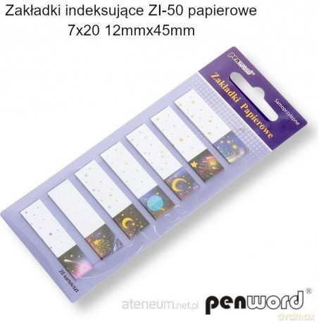 Zakładki indeksujące 12x45mm 7x20 szt papierowe