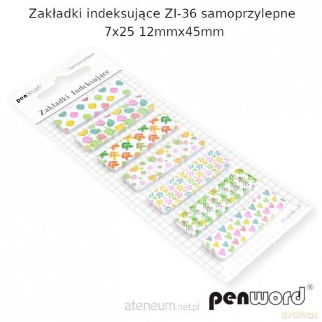 Zakładki indeksujące 12x45mm 7x25 szt