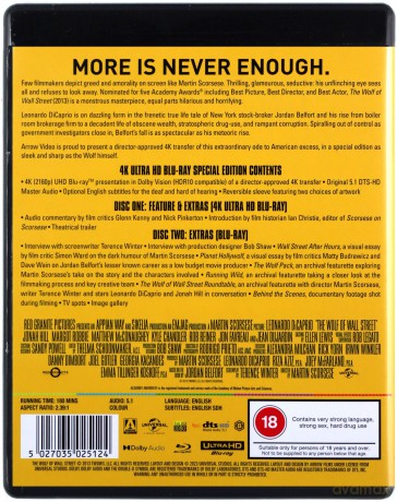 The Wolf Of Wall Street (Wilk z Wall Street) [Blu-Ray 4K]