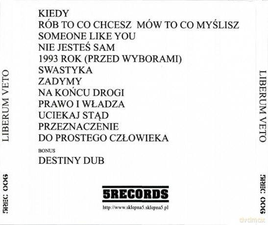 Liberum Veto: Wolny. Nie Pozwalam [CD]