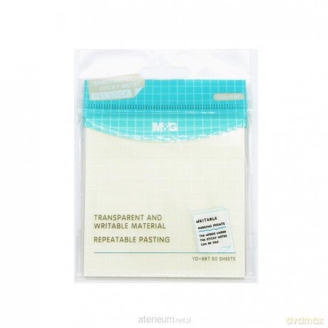 Karteczki samoprzylepne transparent 50K 76x76