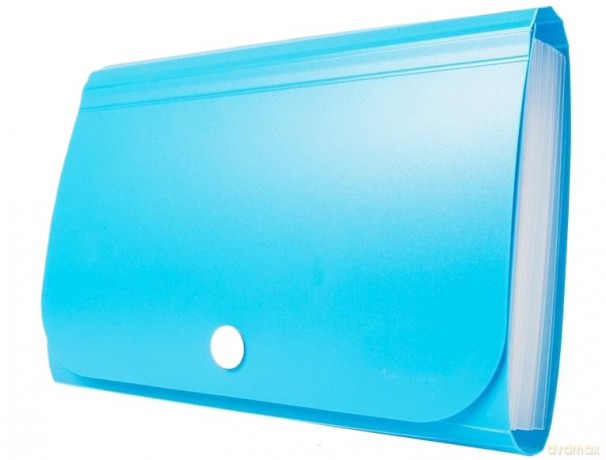Mini organizer harmonijkowy PP zatrzask niebieski